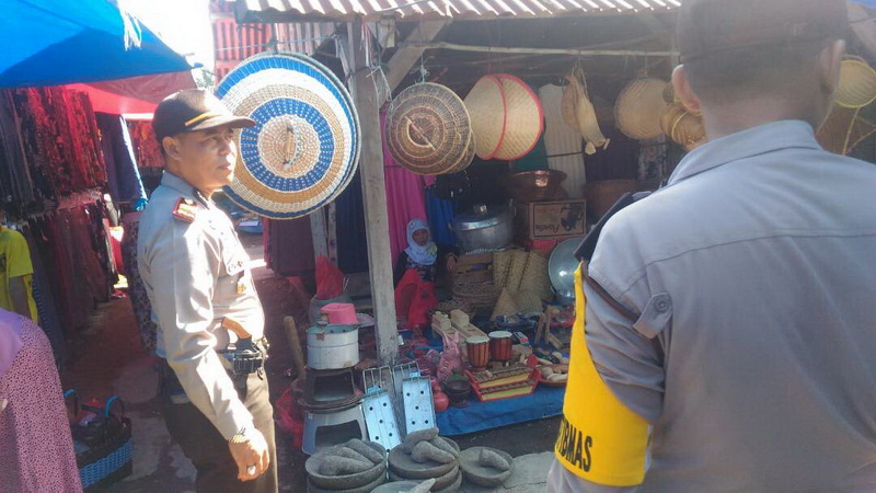 Cegah C3, Polisi Gelar Patroli Dialogis di Pasar Minggu Desa Hangtuah